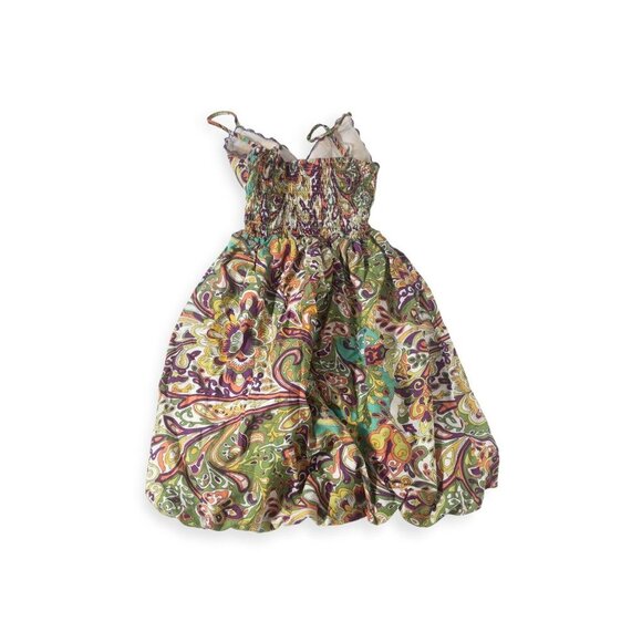 Shes Cool Vintage Y2K Floral Paisley Sundress Cotton Lined Adjustable Straps SZ - Picture 2 of 9